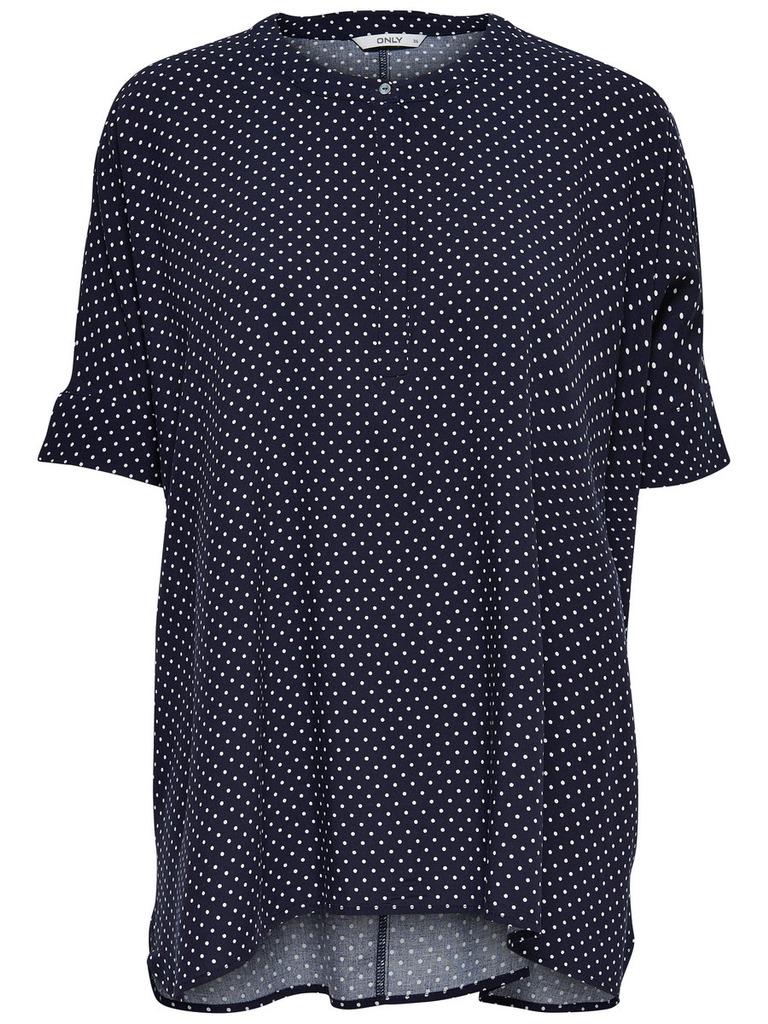 ONLY Damen T-Shirt onlZAFRAN S/S LOOSE TOP DOT WVN