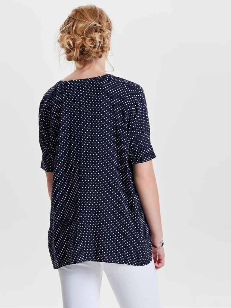 ONLY Damen T-Shirt onlZAFRAN S/S LOOSE TOP DOT WVN