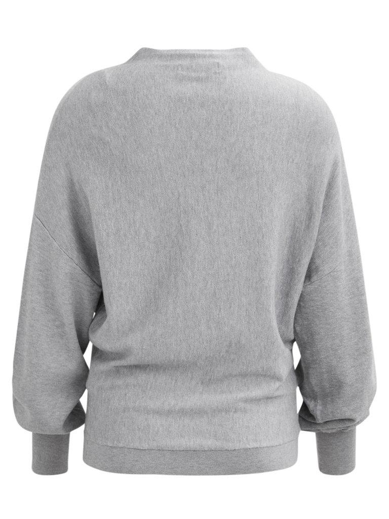 VILA Damen Pullover Strickoberteil mit Stehkragen & Lockere Passform