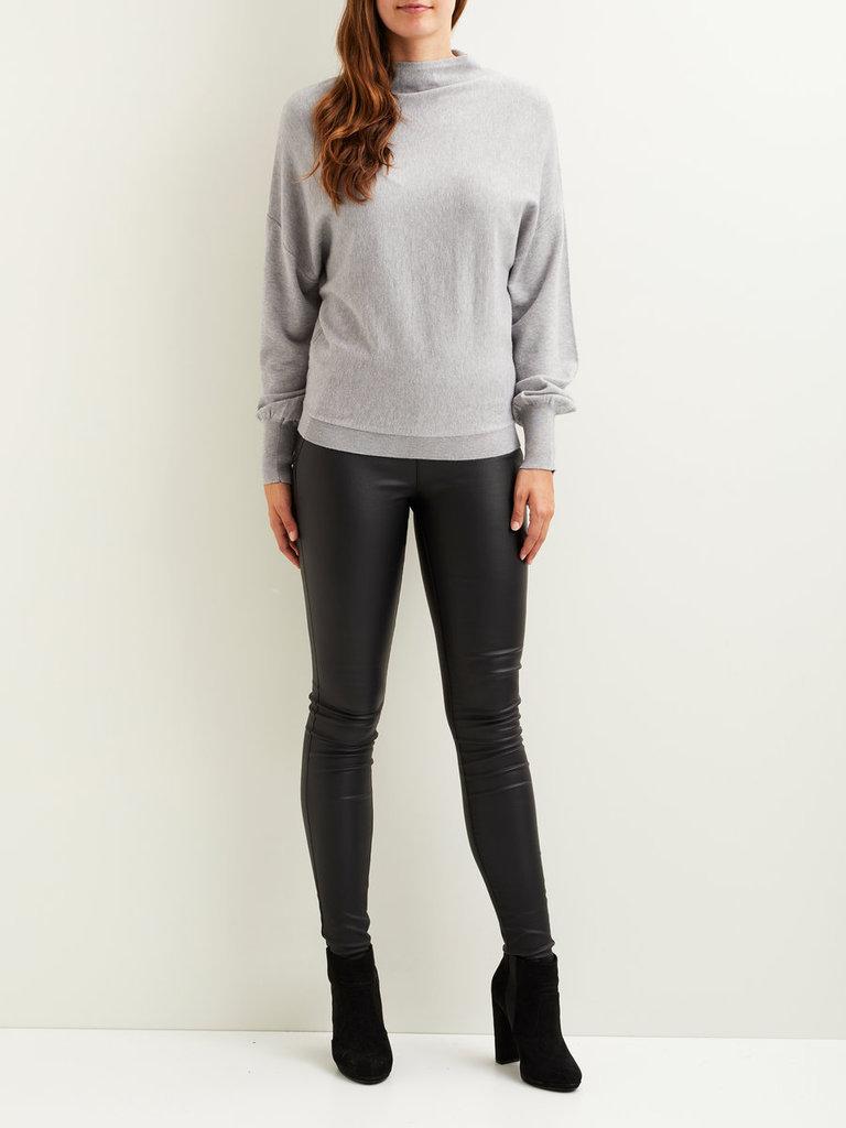 VILA Damen Pullover Strickoberteil mit Stehkragen & Lockere Passform