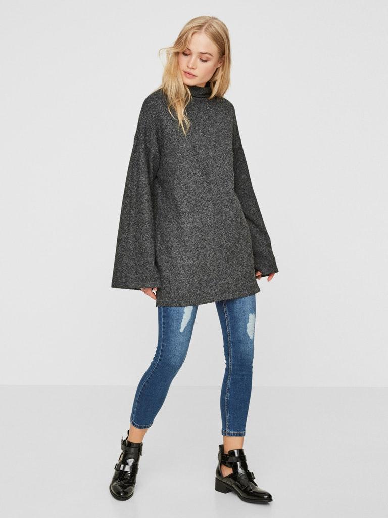 VERO MODA Damen Pullover VMCOLMA BRILLIANT LS FUNNELNECK