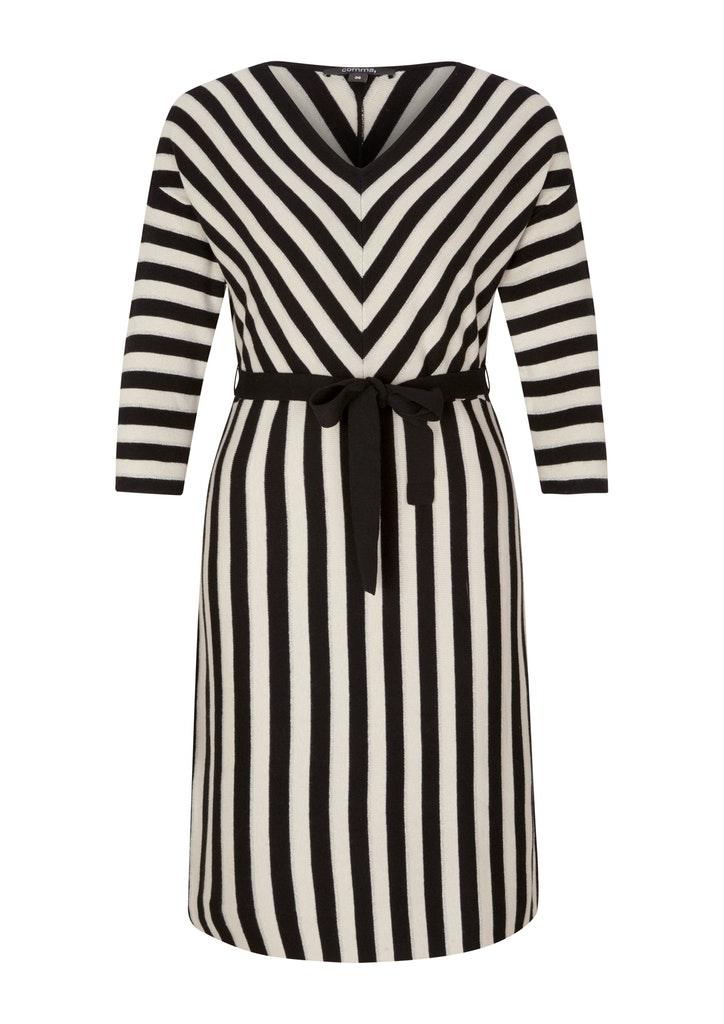 comma Damen Kleid Strickkleid