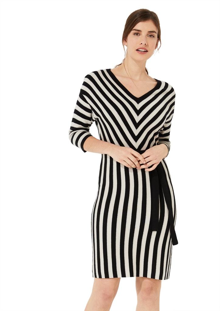 comma Damen Kleid Strickkleid