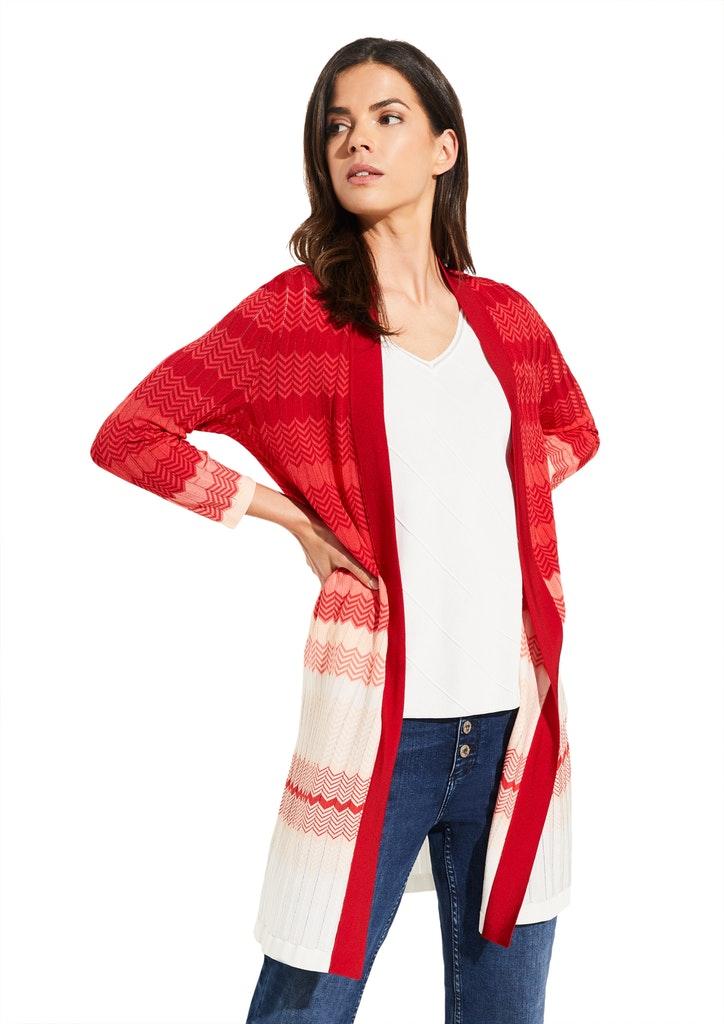 comma Damen Pullover Feinstrickjacke