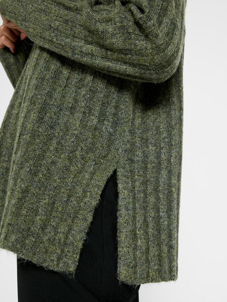 PIECES Damen Pullover PCSANNI LS WOOL KNIT NOOS