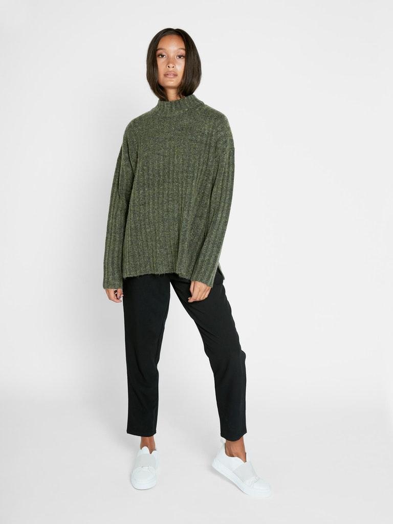 PIECES Damen Pullover PCSANNI LS WOOL KNIT NOOS