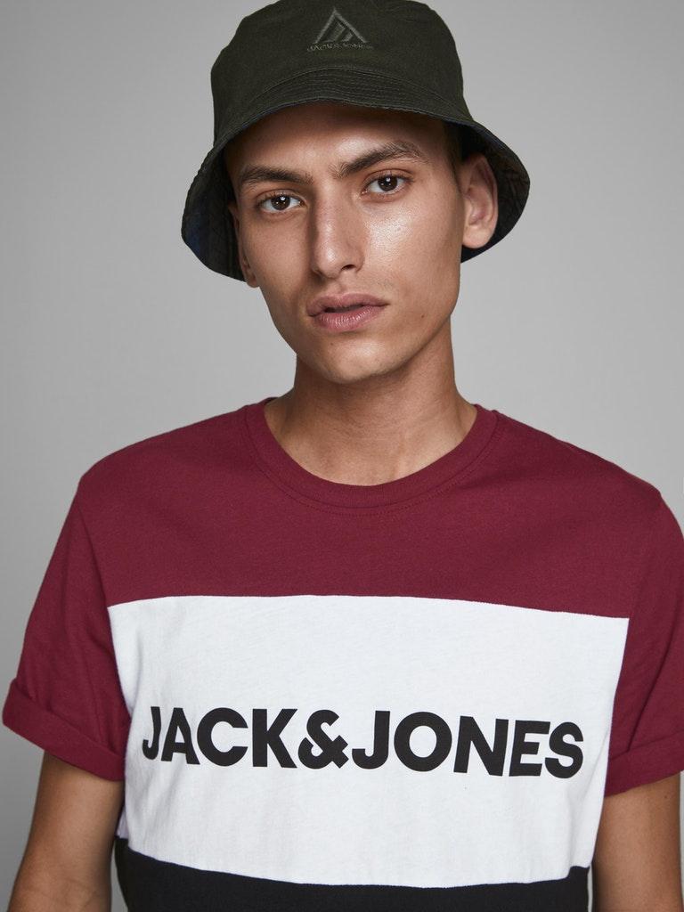 Jack & Jones Herren T-Shirt JJELOGO BLOCKING TEE SS NOOS