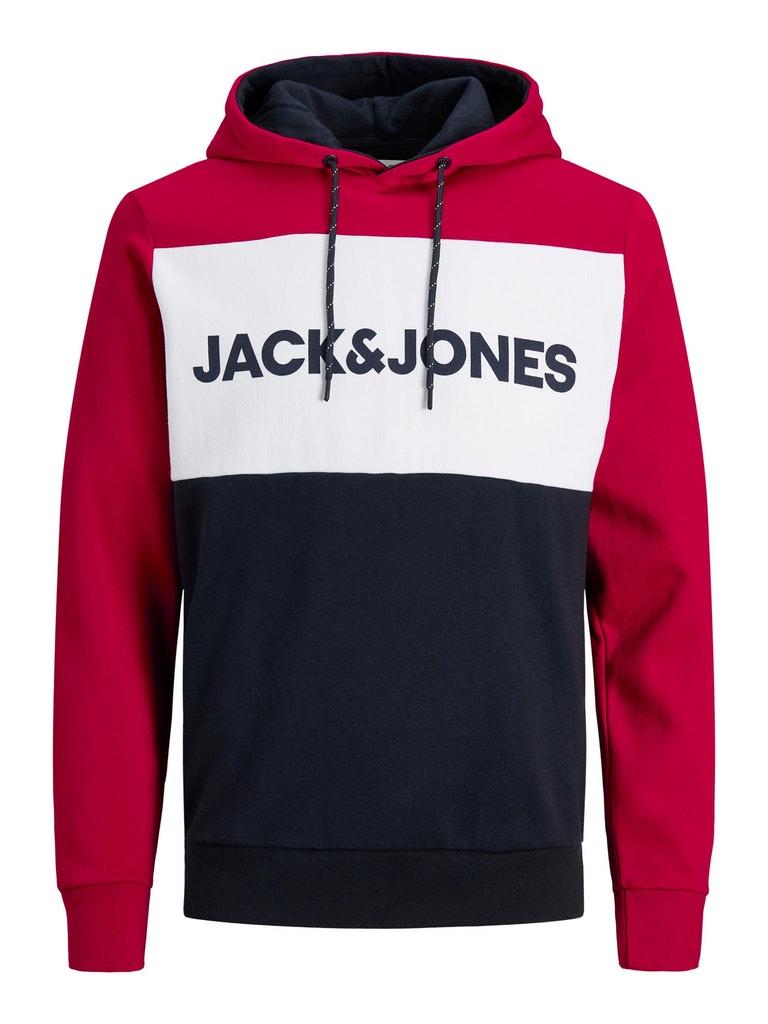 Jack & Jones Herren Hoodie JJELOGO BLOCKING SWEAT HOOD SET MP NOOS