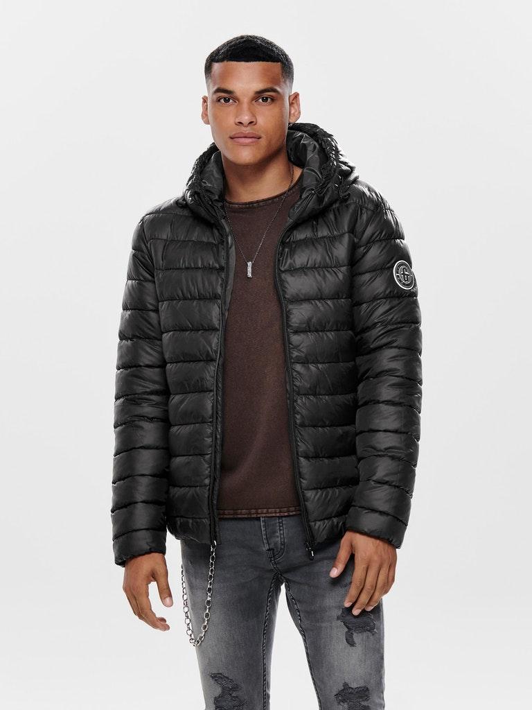 ONLY&SONS Herren Jacke ONSSTEVEN QUILTED HOOD JACKET OTW NOOS