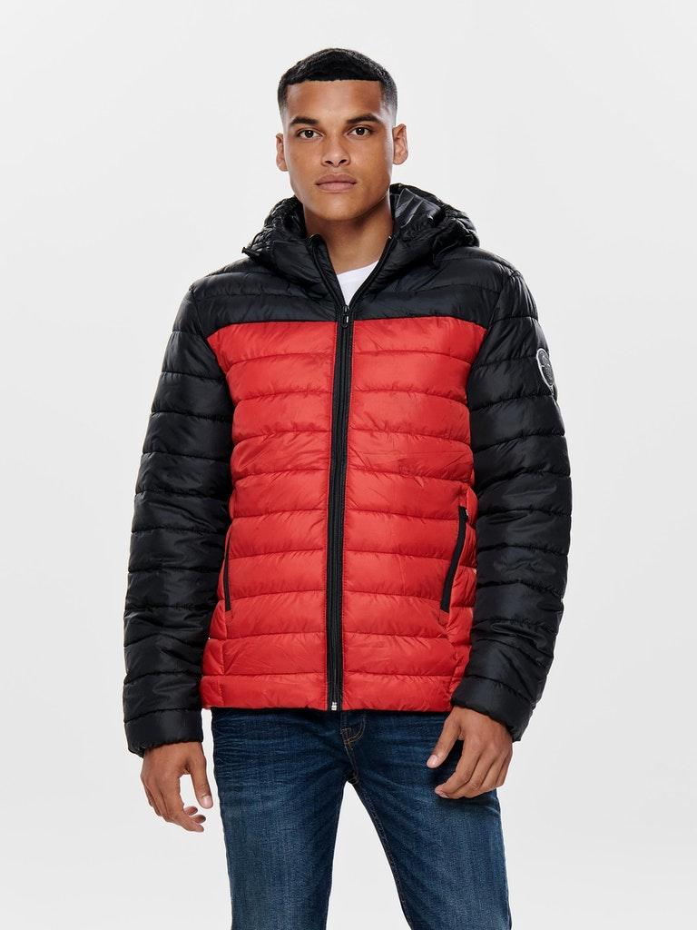 ONLY&SONS Herren Jacke ONSSTEVEN QUILTED HOOD JACKET OTW NOOS