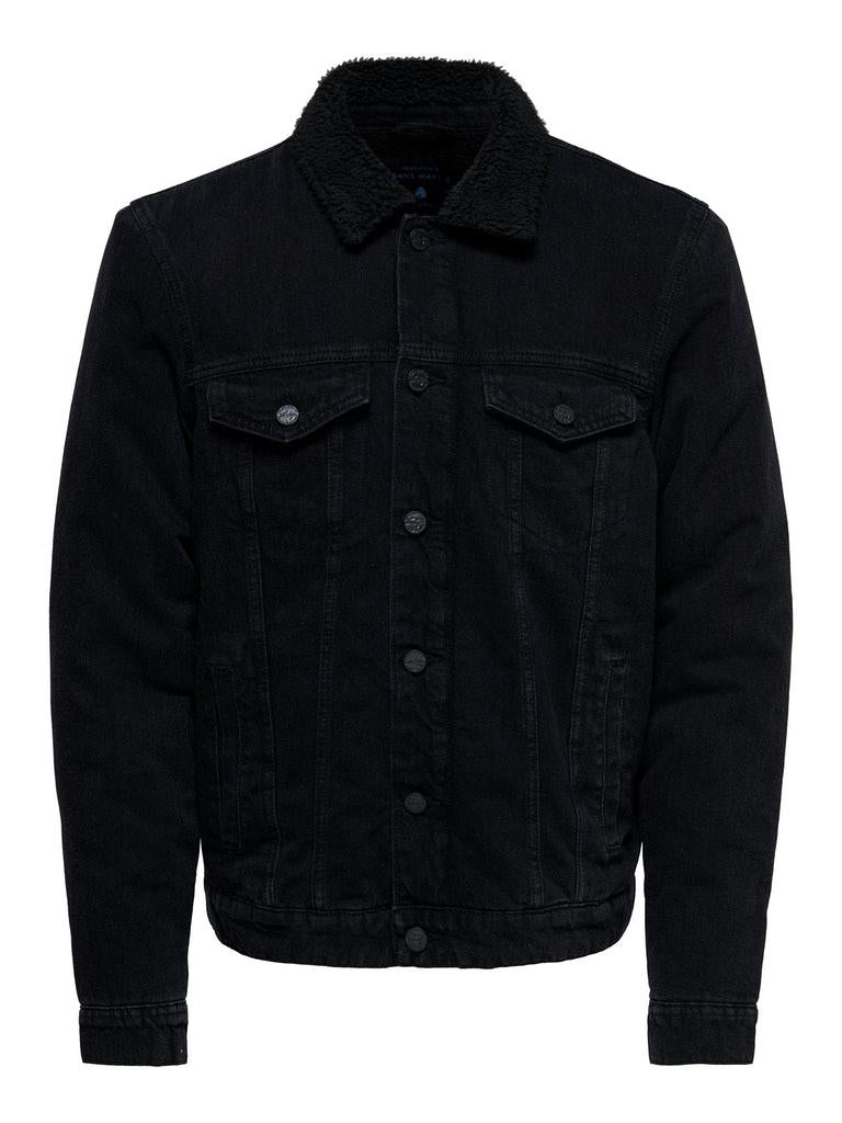 ONLY & SONS Herren Jacke ONSLOUIS Schwarz Baumwolle XS L XL XXL Neu 22013592