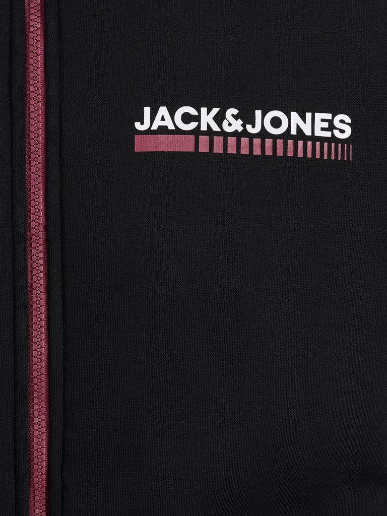 Jack & Jones Herren Hoodie JCOLIZ SWEAT ZIP HOODBLACK