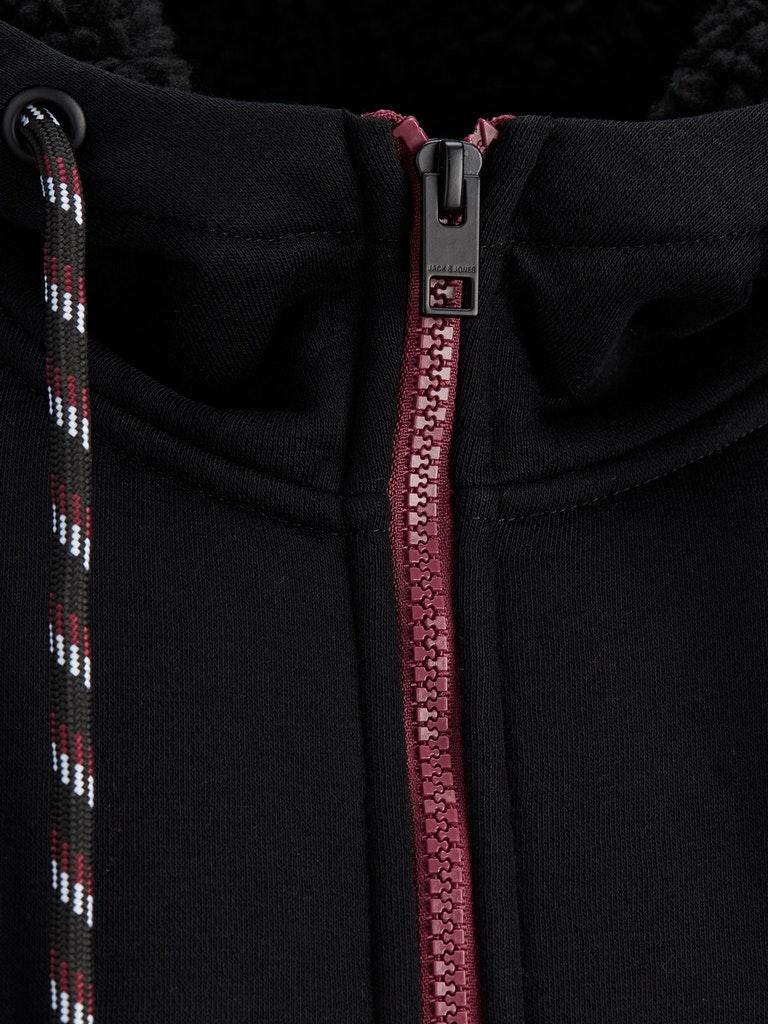 Jack & Jones Herren Hoodie JCOLIZ SWEAT ZIP HOODBLACK