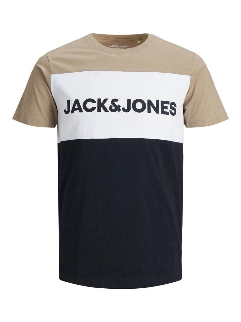 Jack & Jones Herren T-Shirt JJELOGO BLOCKING TEE SS NOOS