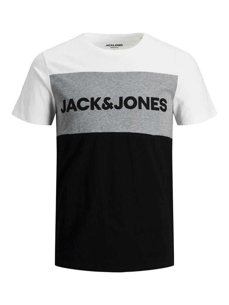Jack & Jones Herren T-Shirt JJELOGO BLOCKING TEE SS NOOS