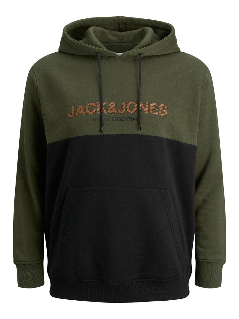 Jack & Jones Herren Hoodie JJEURBAN BLOCKING SWEAT HOOD NOOS PS