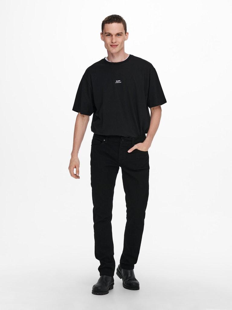 ONLY&SONS Herren Jeans ONSLOOM LIFE SLIM BLACK PK 3346