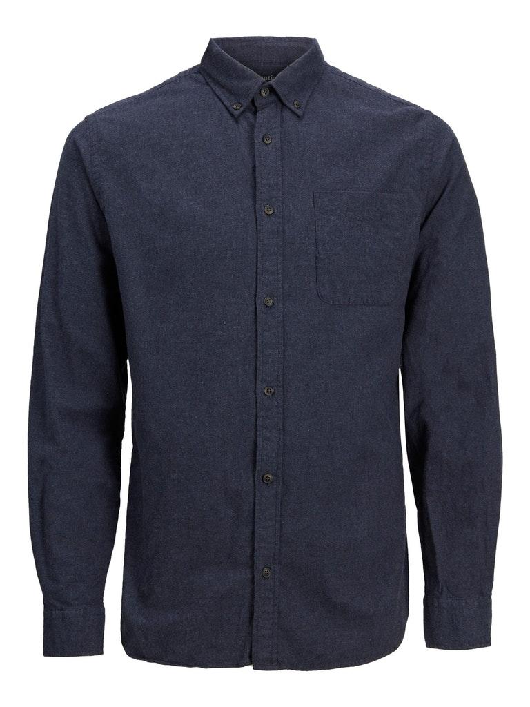 Jack & Jones Herren Hemd JJECLASSIC MELANGE SHIRT L/S AU22 SN