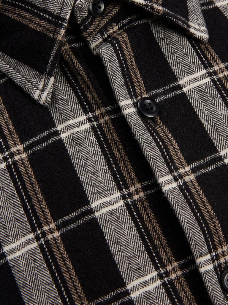 Jack & Jones Herren Hemd JCODESERT HERRINGBONE CHECK SHIRT LS LN