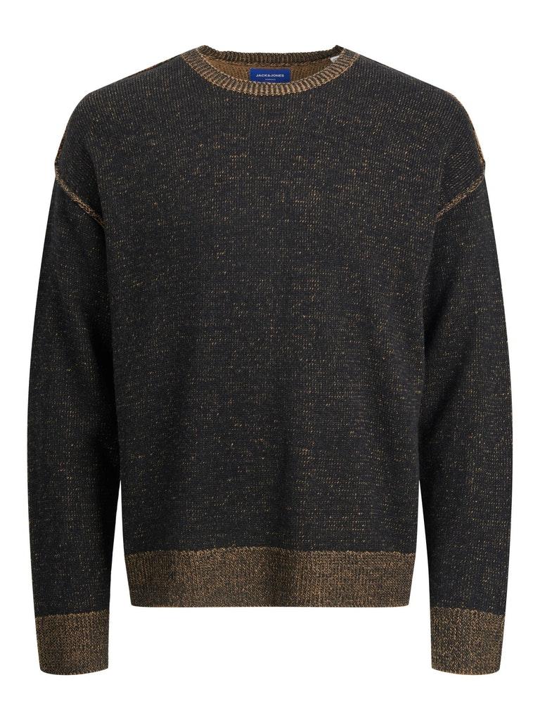 Jack & Jones Herren Pullover JOREDIT KNIT CREW NECK BLK LN