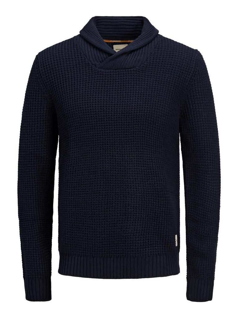 Jack & Jones Herren Pullover JJENICK KNIT SHAWL NECK NOOS
