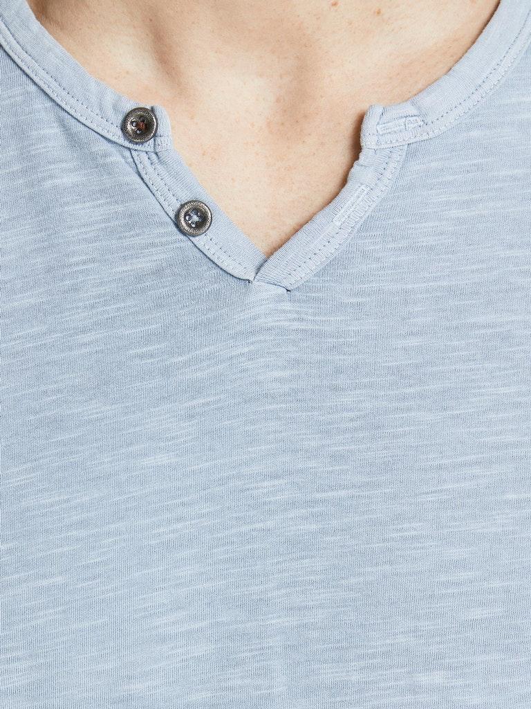 Jack & Jones Herren T-Shirt JJESPLIT NECK TEE SS NOOS