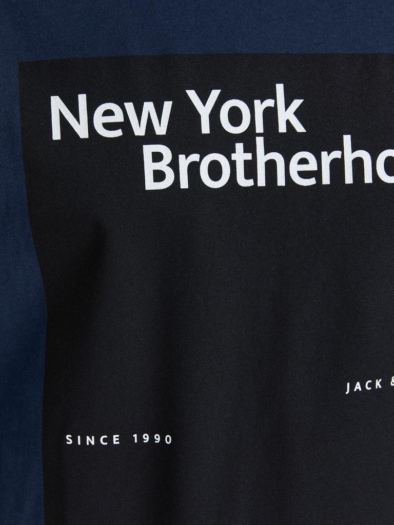 Jack & Jones Herren Hoodie JPRBLABROTHERHOOD SS TEE CREW NECK