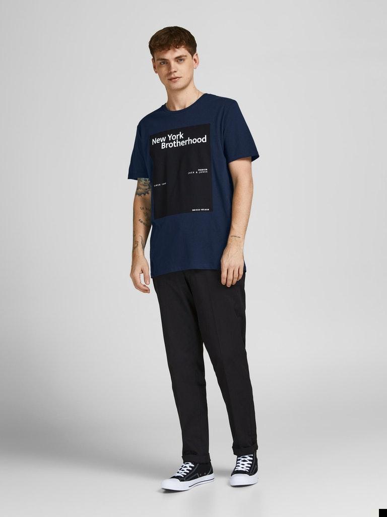 Jack & Jones Herren Hoodie JPRBLABROTHERHOOD SS TEE CREW NECK