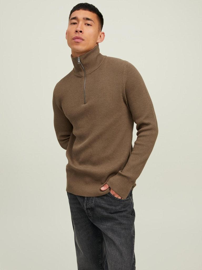 Jack & Jones Herren Pullover JPRCCPERFECT KNIT HALF ZIP SN