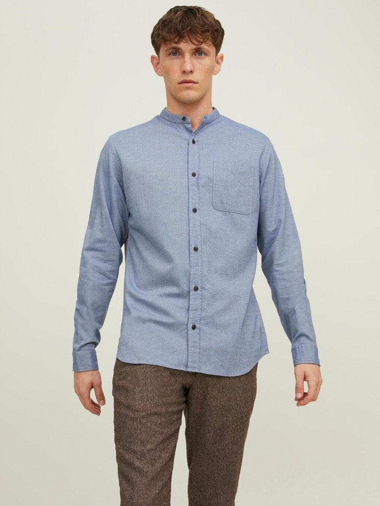 Jack & Jones Herren Hemd JJEBAND MELANGE SHIRT L/S AU22 SN