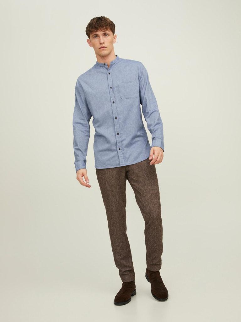 Jack & Jones Herren Hemd JJEBAND MELANGE SHIRT L/S AU22 SN
