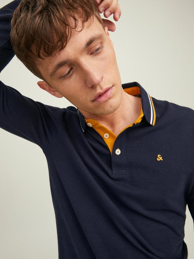 Jack & Jones Herren Poloshirt JJEPAULOS POLO LS NOOS