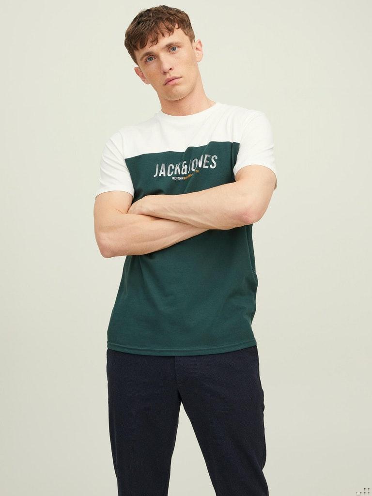 Jack & Jones Herren T-Shirt JJEDAN BLOCKING TEE SS O-NECK NOOS