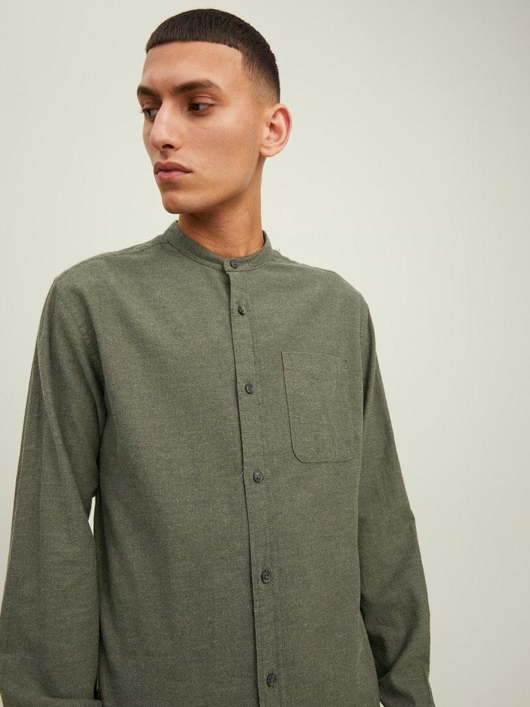 Jack & Jones Herren Hemd JJEBAND MELANGE SHIRT L/S AU22 SN