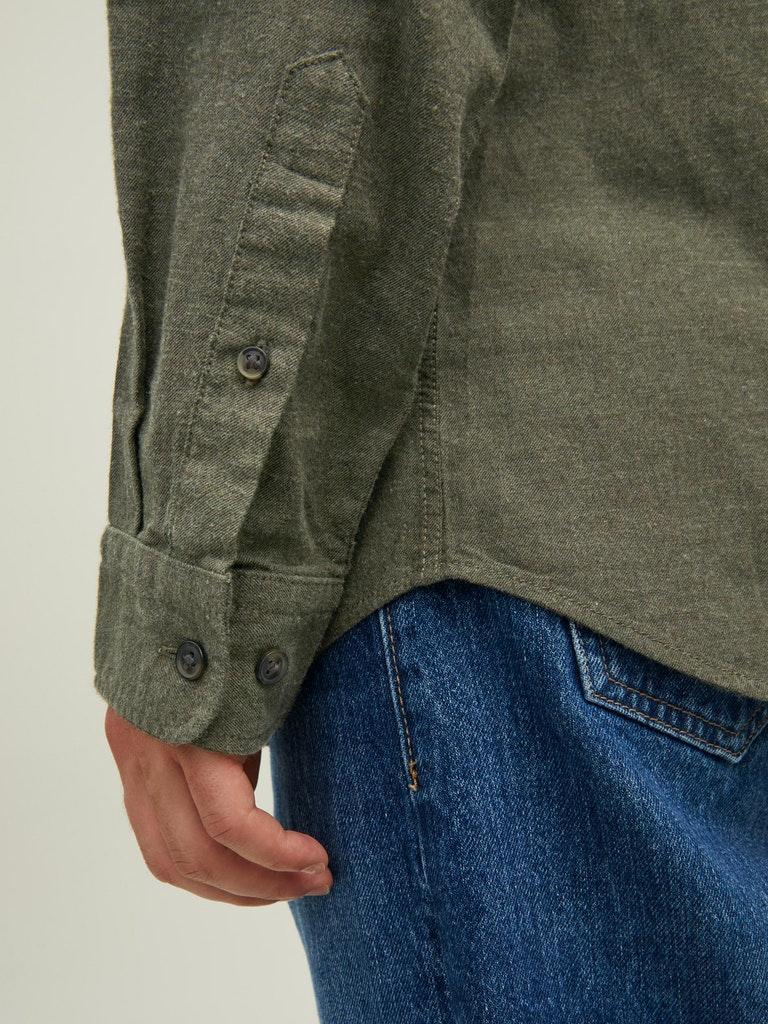 Jack & Jones Herren Hemd JJEBAND MELANGE SHIRT L/S AU22 SN