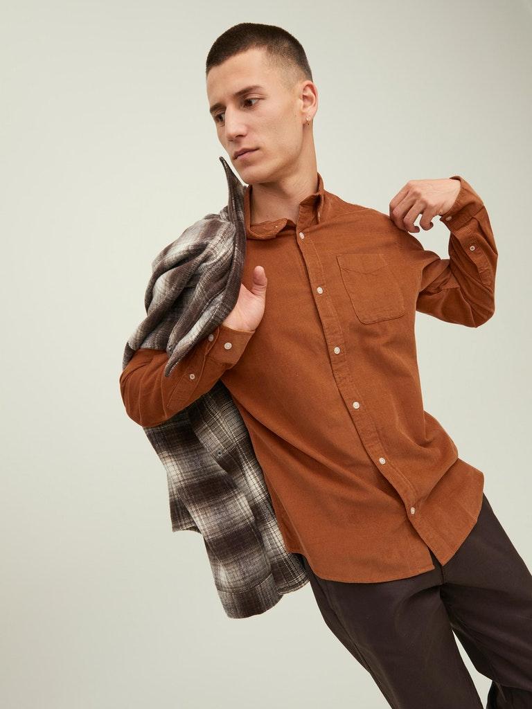 Jack & Jones Herren Hemd JJECLASSIC CORDUROY SHIRT L/S SN