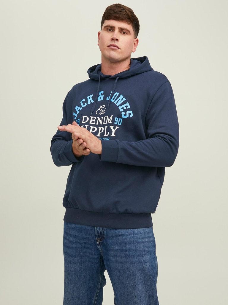 Jack & Jones Herren Hoodie JJELOGO SWEAT HOOD 2 COL 22/23 NOOS PLS