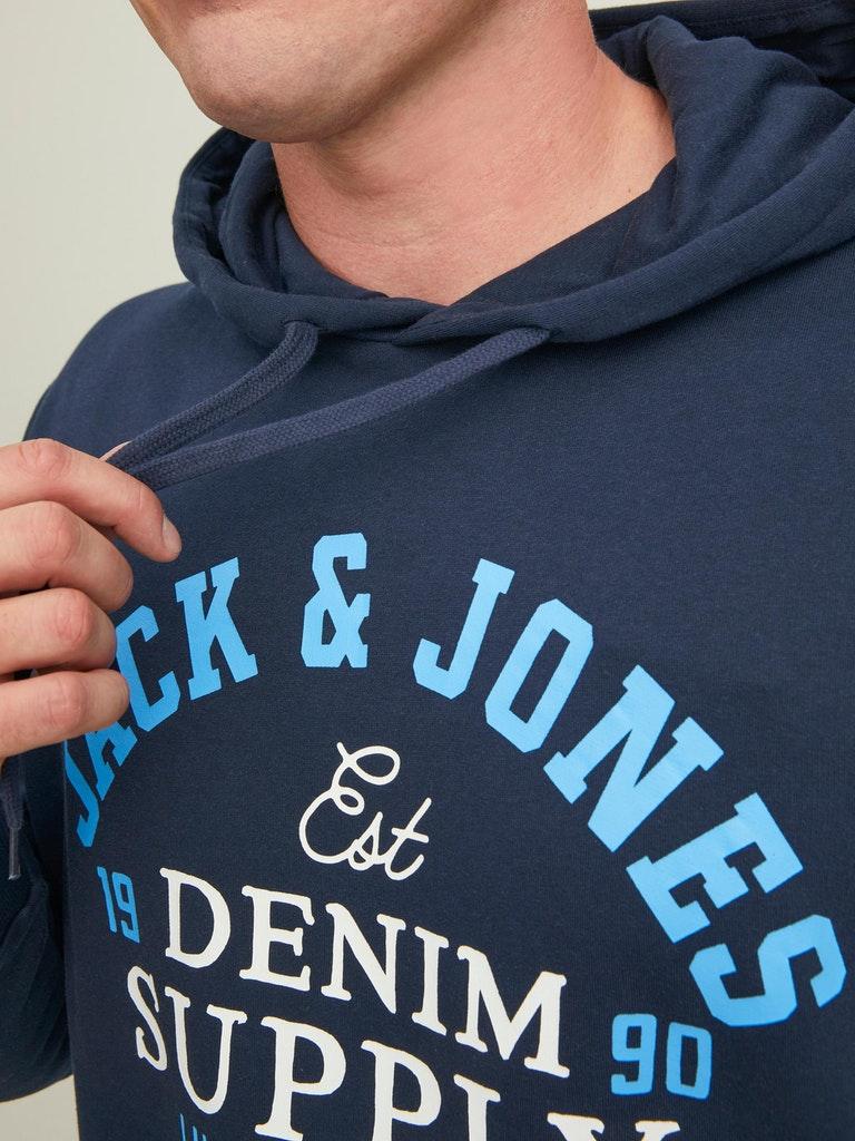 Jack & Jones Herren Hoodie JJELOGO SWEAT HOOD 2 COL 22/23 NOOS PLS