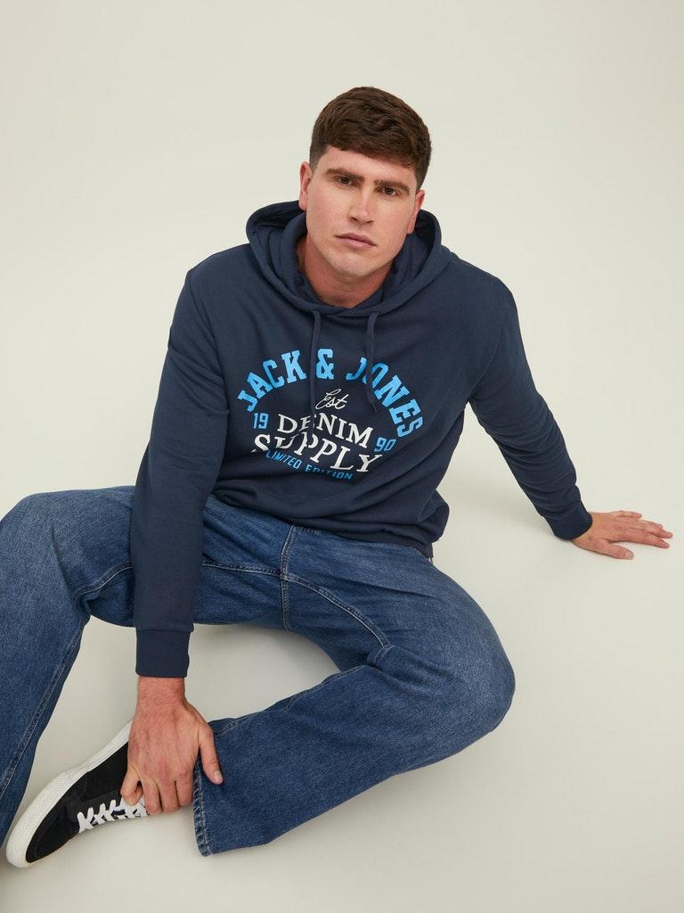Jack & Jones Herren Hoodie JJELOGO SWEAT HOOD 2 COL 22/23 NOOS PLS