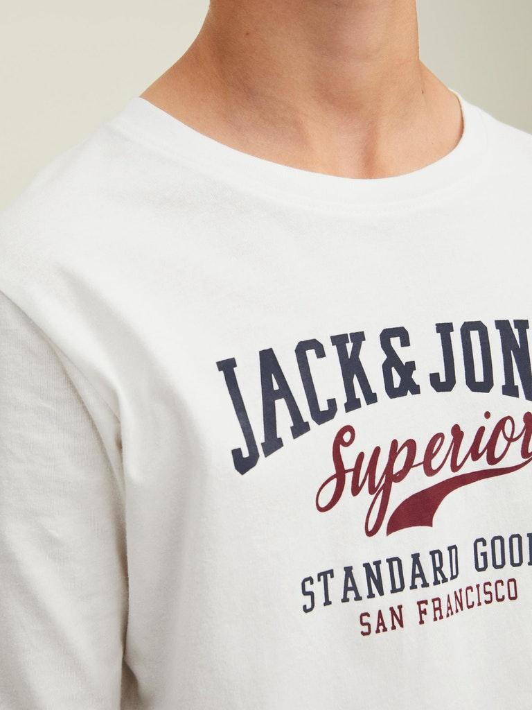 Jack & Jones Jungen T-Shirt JJELOGO TEE LS O-NECK 2COL AW22 NOOS JNR
