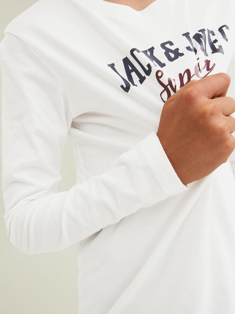 Jack & Jones Jungen T-Shirt JJELOGO TEE LS O-NECK 2COL AW22 NOOS JNR