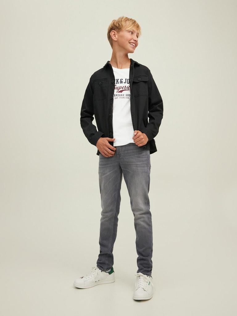 Jack & Jones Jungen T-Shirt JJELOGO TEE LS O-NECK 2COL AW22 NOOS JNR