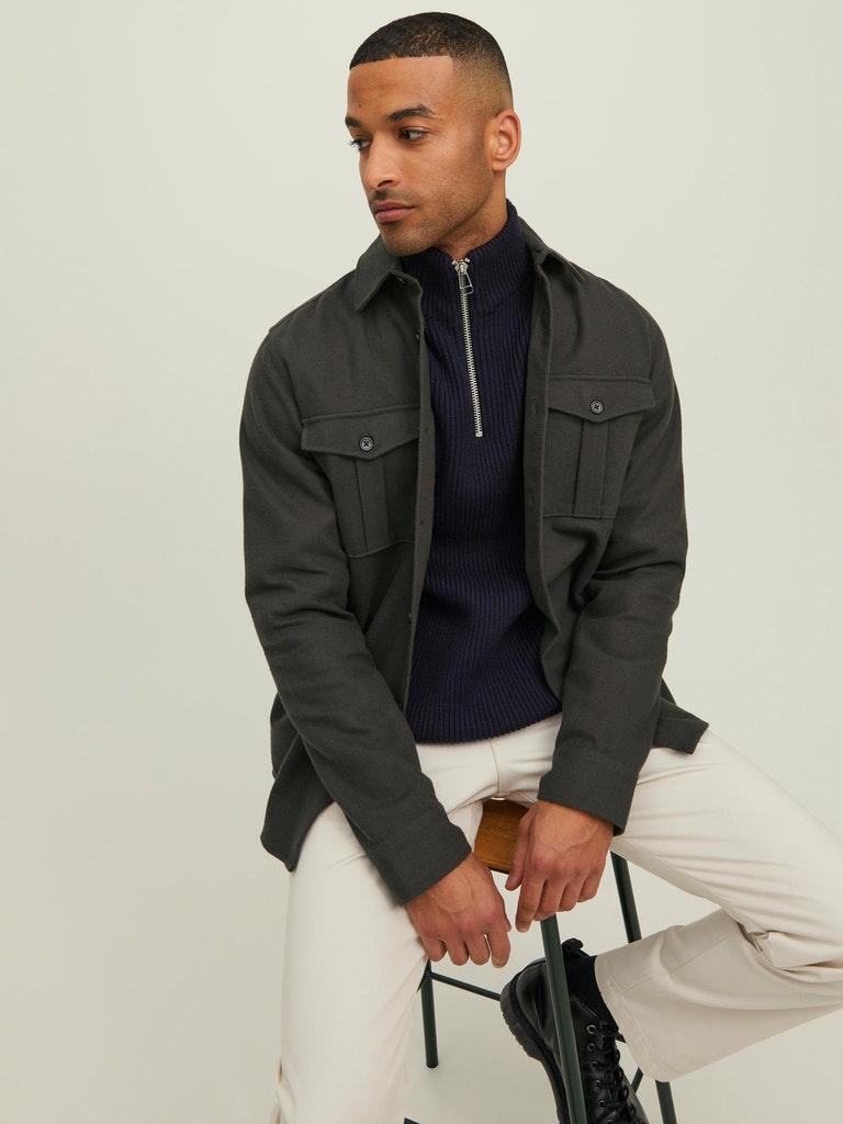 Jack & Jones Herren Hemd RDDROYAL SOLID OVERSHIRT L/S SN