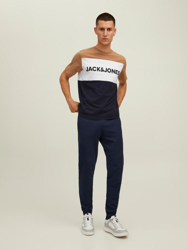 Jack & Jones Herren T-Shirt JJELOGO BLOCKING TEE SS NOOS