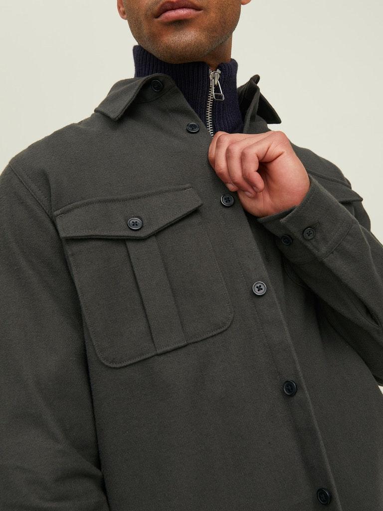 Jack & Jones Herren Hemd RDDROYAL SOLID OVERSHIRT L/S SN