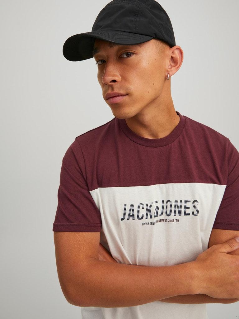 Jack & Jones Herren T-Shirt JJEDAN BLOCKING TEE SS O-NECK NOOS