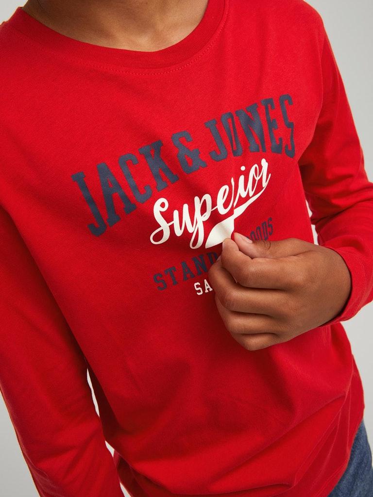 Jack & Jones Jungen T-Shirt JJELOGO TEE LS O-NECK 2COL AW22 NOOS JNR