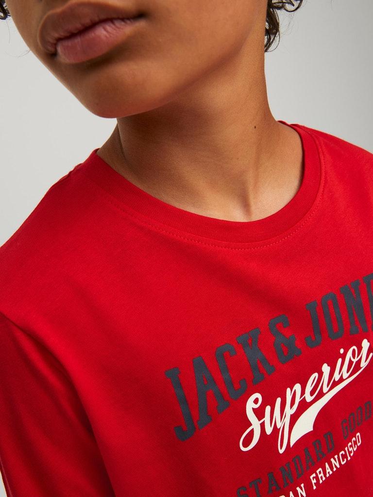 Jack & Jones Jungen T-Shirt JJELOGO TEE LS O-NECK 2COL AW22 NOOS JNR