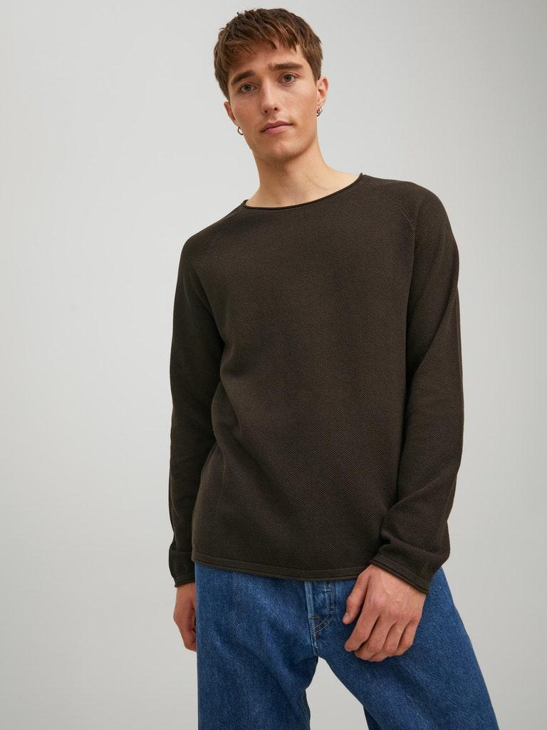 Jack & Jones Herren Pullover JJEHILL KNIT CREW NECK NOOS