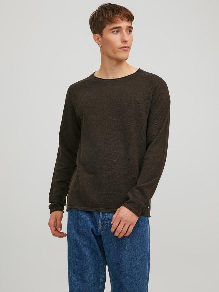 Jack & Jones Herren Pullover JJEHILL KNIT CREW NECK NOOS